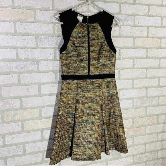 Ali Ro Metallic Tweed Fit and Flare Dress - Picture 4 of 10